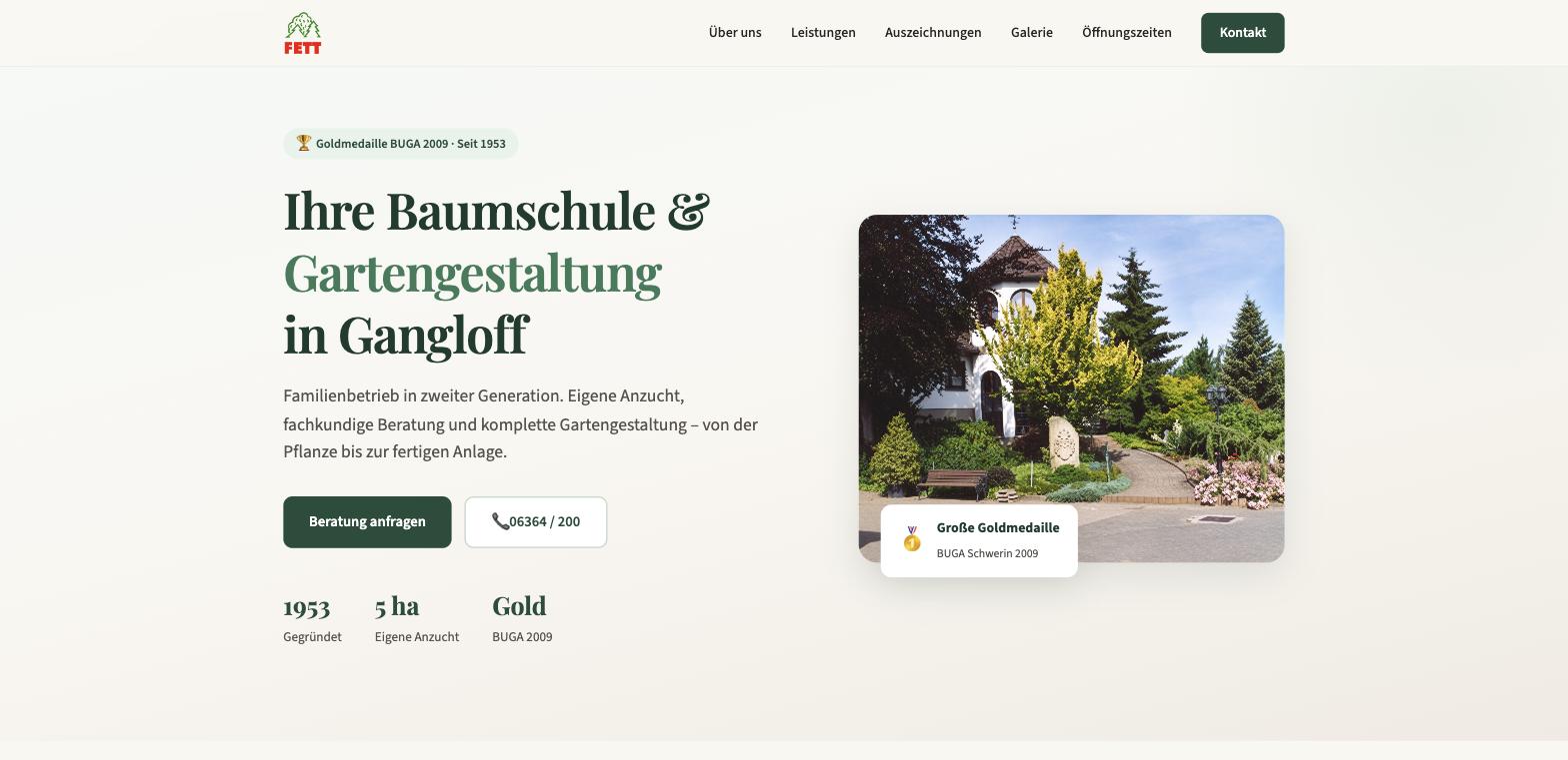 Neue Website — Desktop-Ansicht