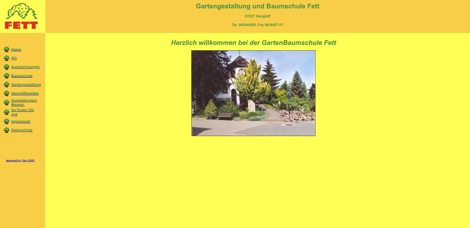 Alte Website — Desktop-Ansicht