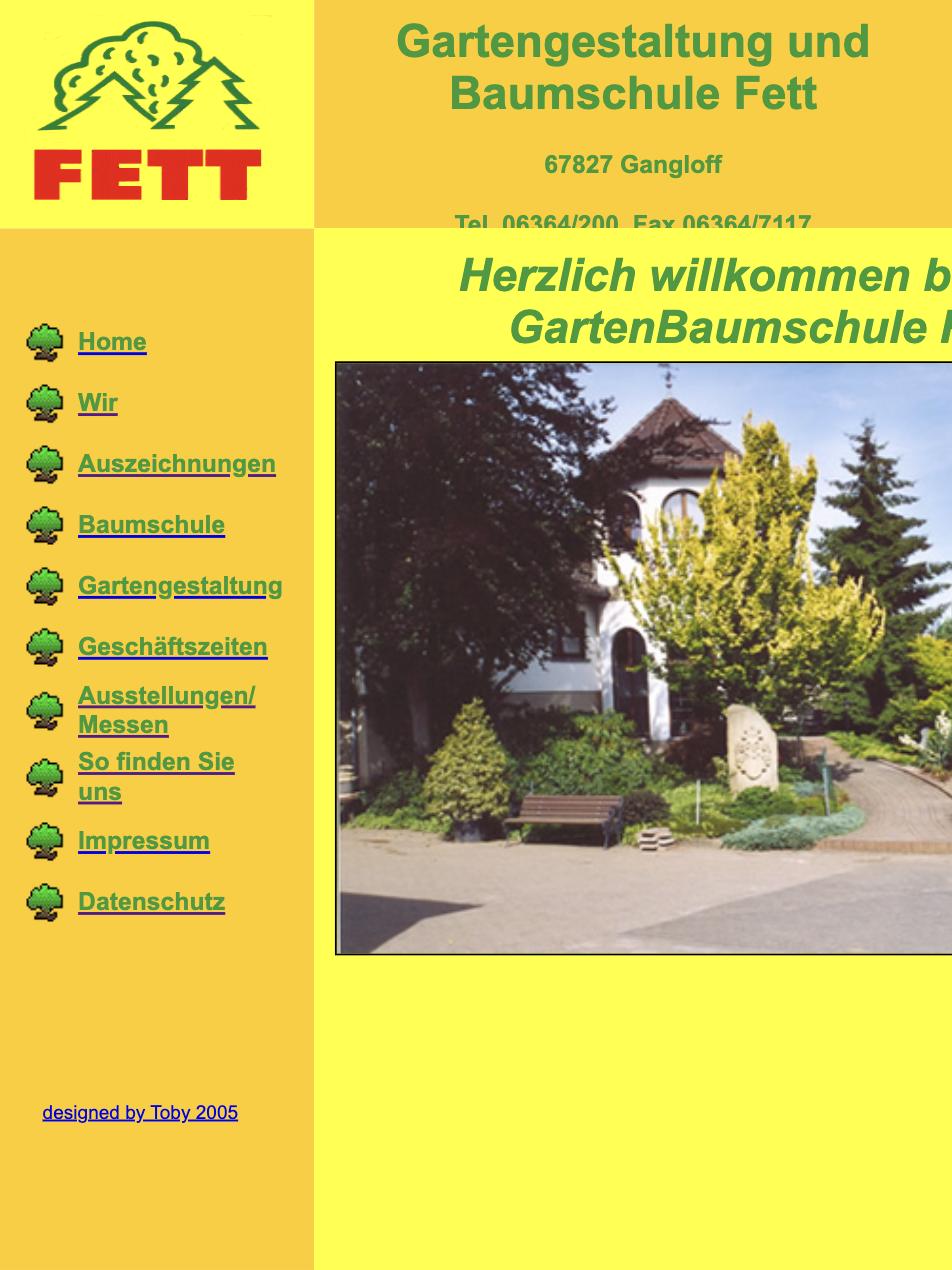 Alte Website — mobile Ansicht